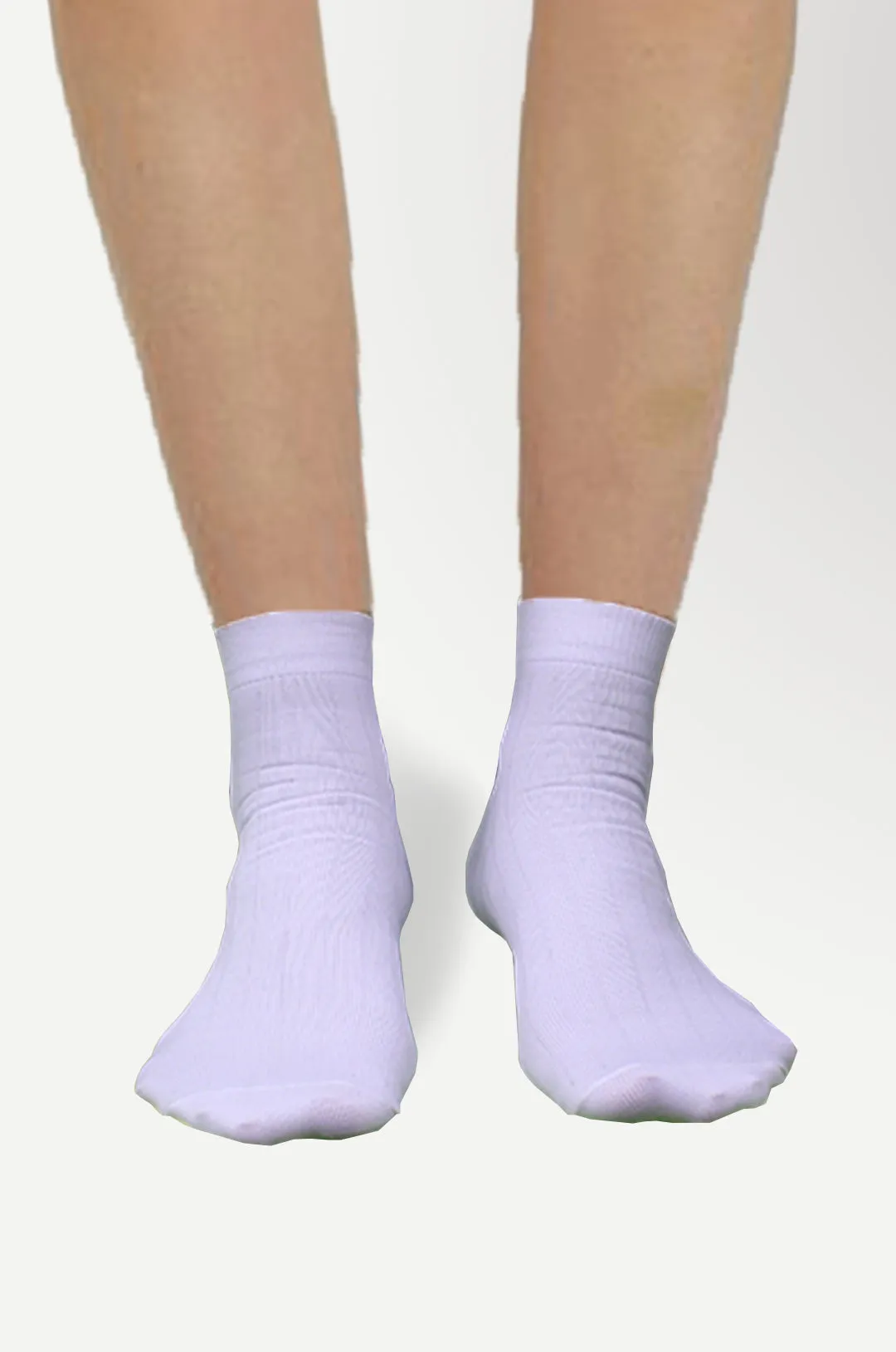 Nylon High Ankle Socks Set- White