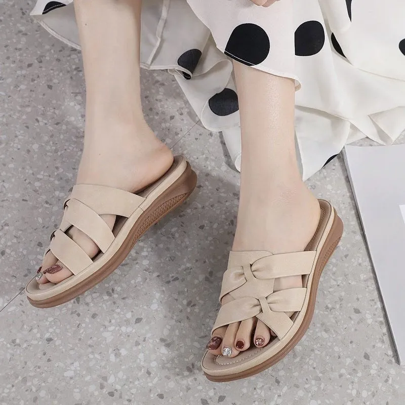 OCW Best Walking Orthopedic Sandals Bowknot Versatile Leisure Women Summer Footwear