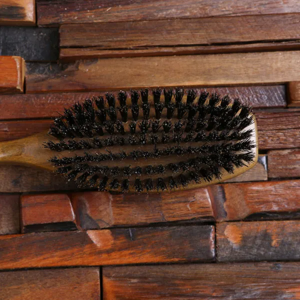 Personalised Natural Wood Brush with Nylon Bristles