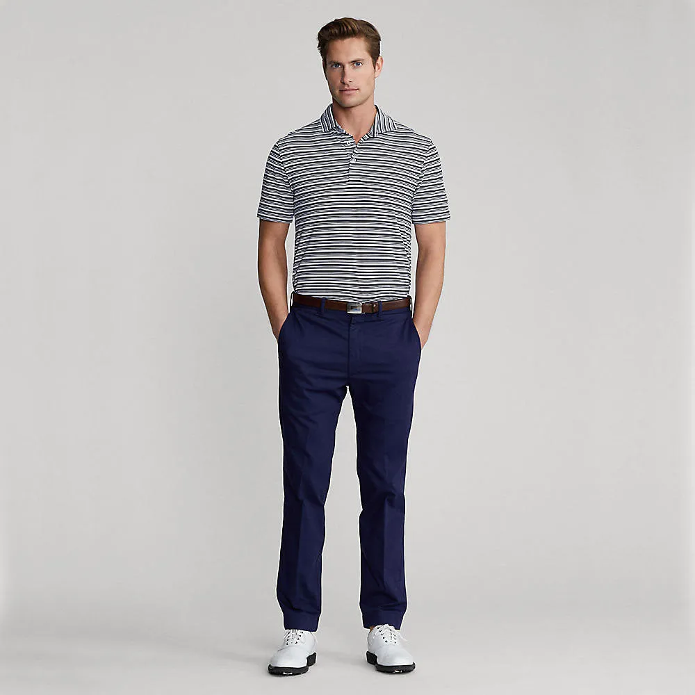 Polo Golf Ralph Lauren Tour Pique Stripe Polo Shirt - French Navy/White