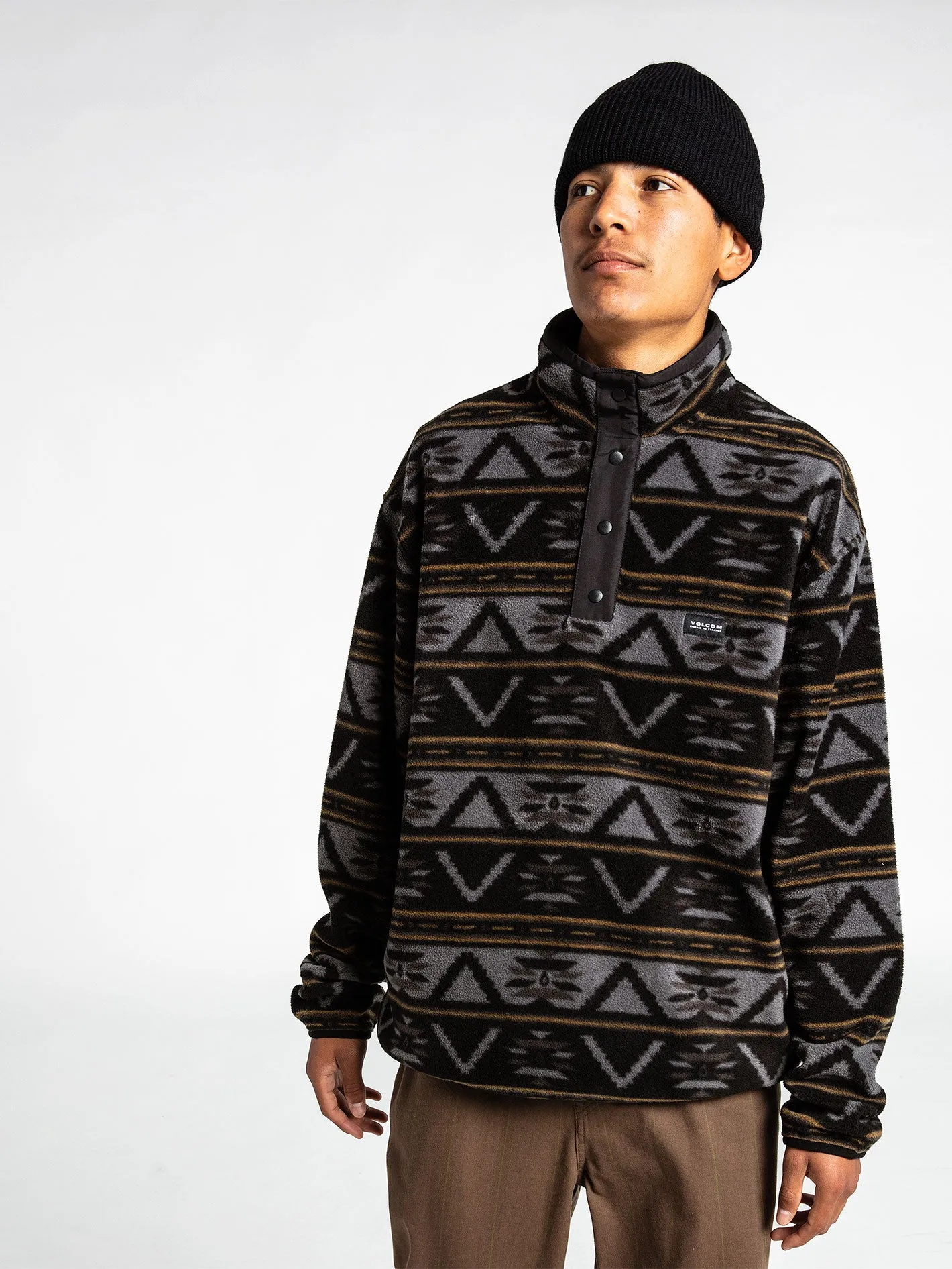 Switch Case Mock-Neck Zip Sweatshirt - Print