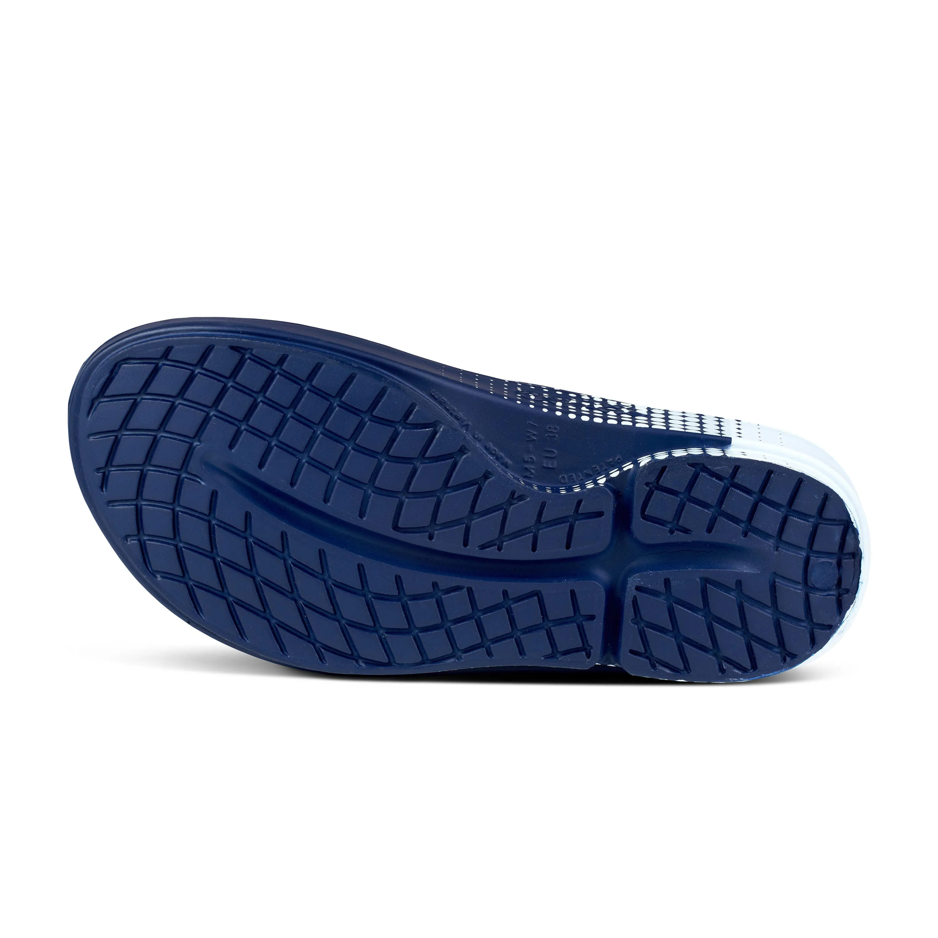 Unisex Oofos OOahh Sport Slide Sandal Color: Matrix Navy