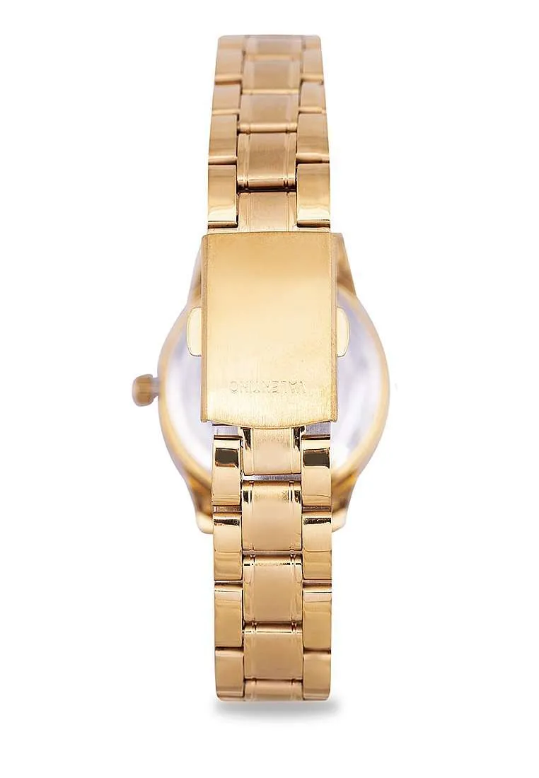 Valentino 20122298-BLACK DIAL Gold Strap Watch for Men