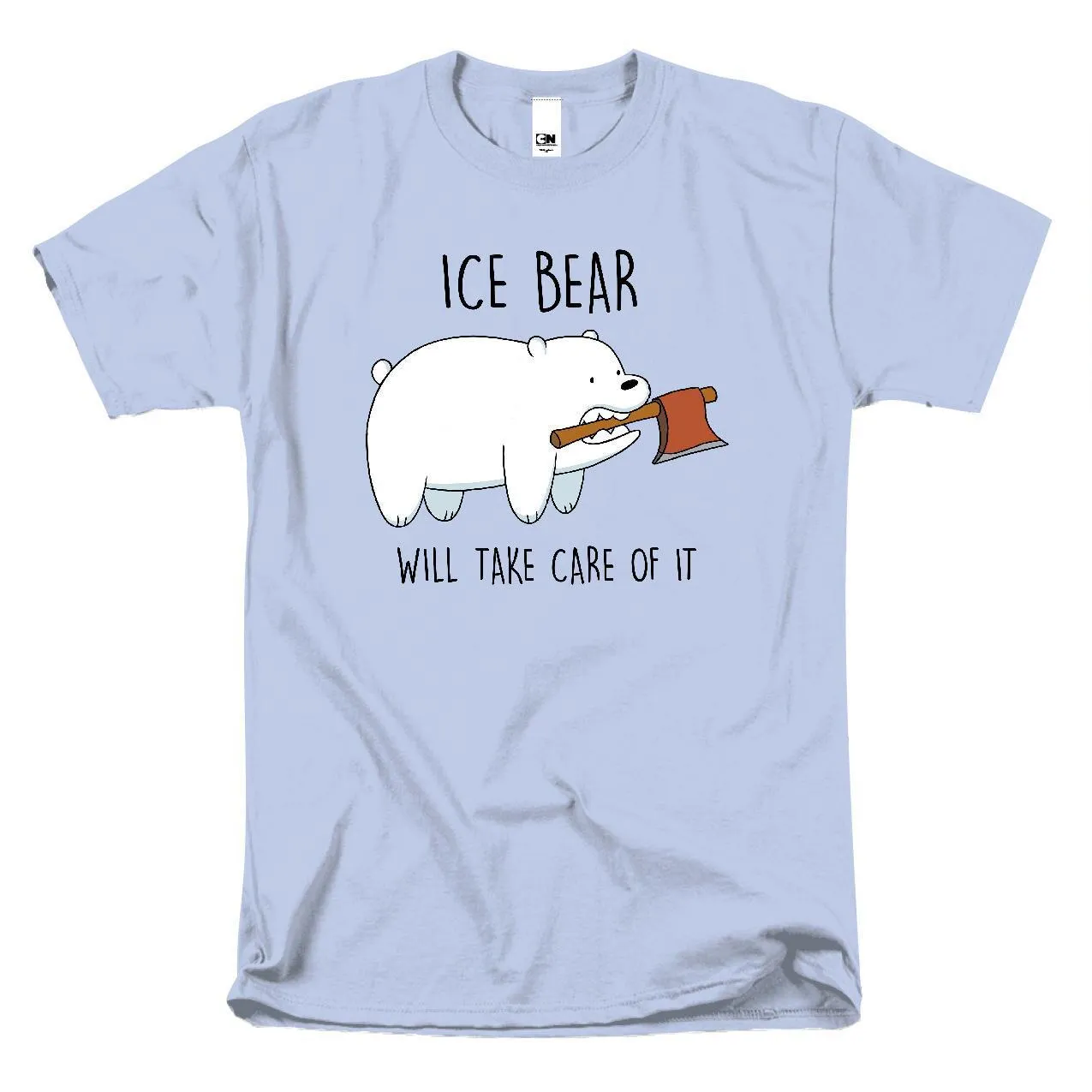 We Bare Bears Take Care Of It Light Blue Adult T-Shirt