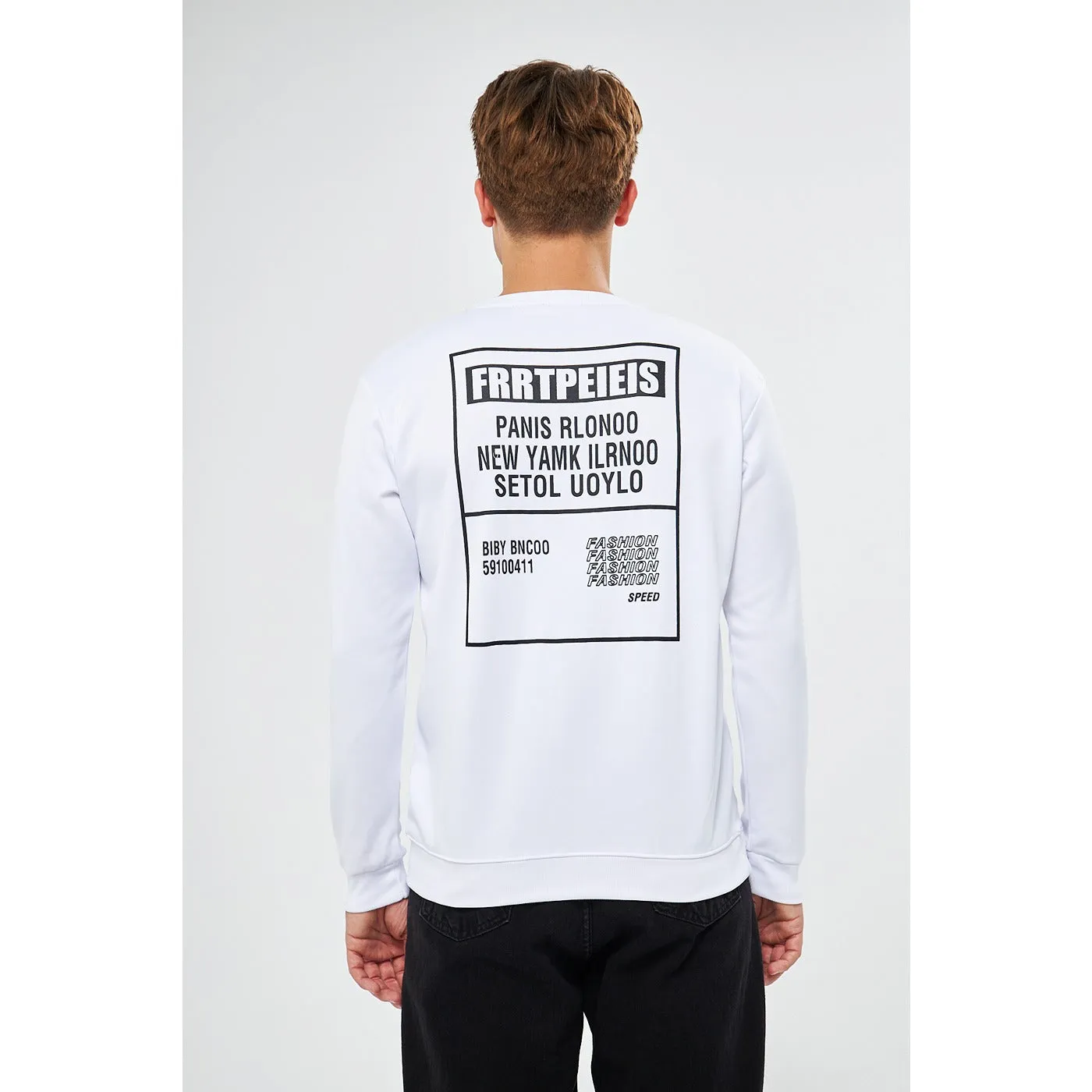 White Raw Patch Sweatshirt