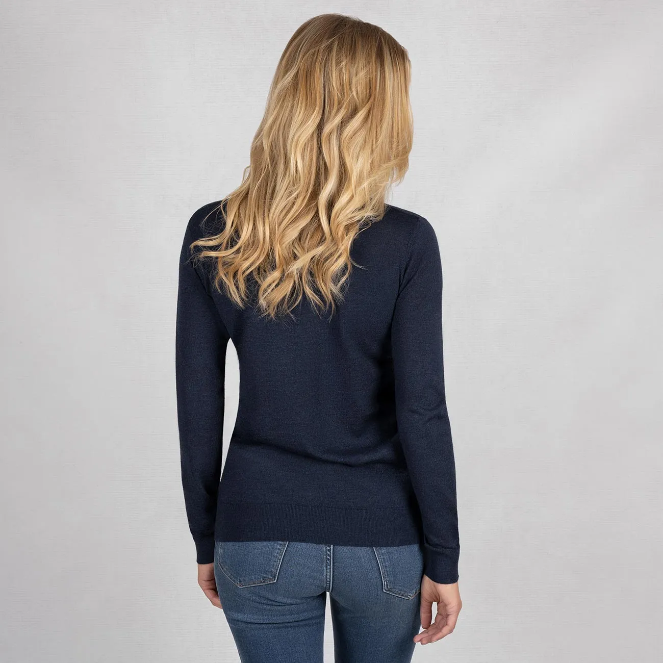 Wool Pullover Light V Neck Women