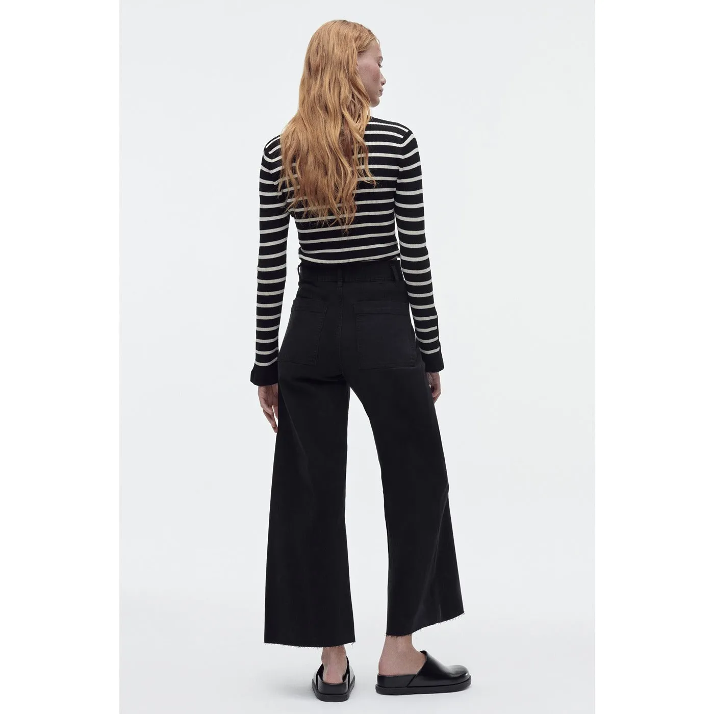 ZR High Rise Black Wide Leg Jeans